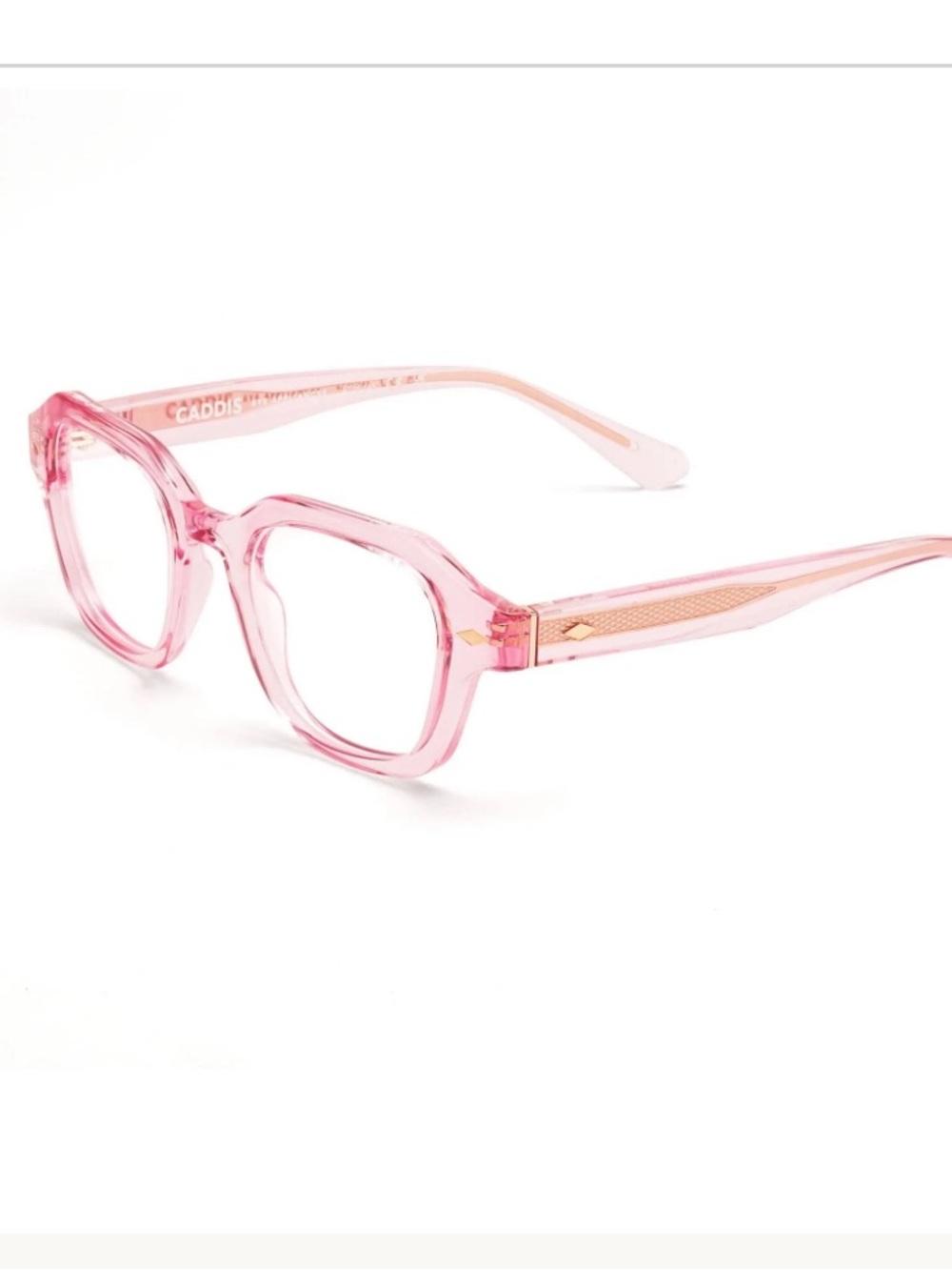 Caddis Kincaid Clear Pink Women's Fashion Eyeglass Frames Readers 2.5 power